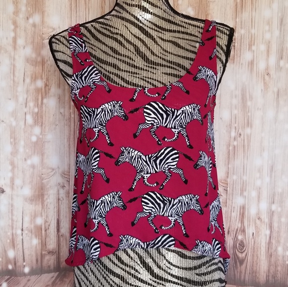 Zebra high-low tank top size small - Picture 6 of 6